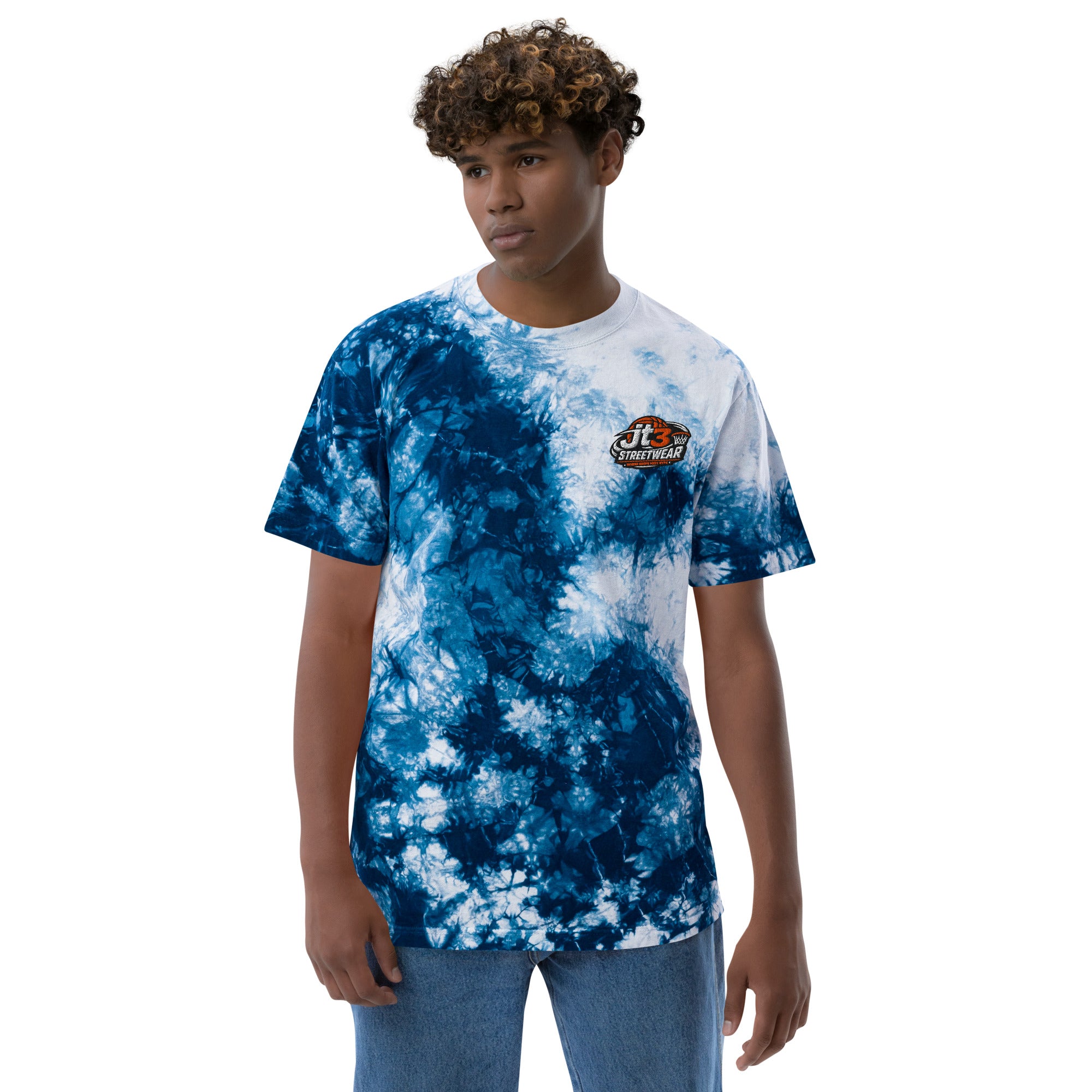 トップス 573 CHALLENGER L/S Tie-Dye Logo Tee Navy トップス 573
